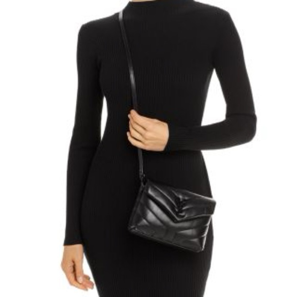 YSL Monogram Flap Lou Lou Toy Bag Black - Picture 16 of 17